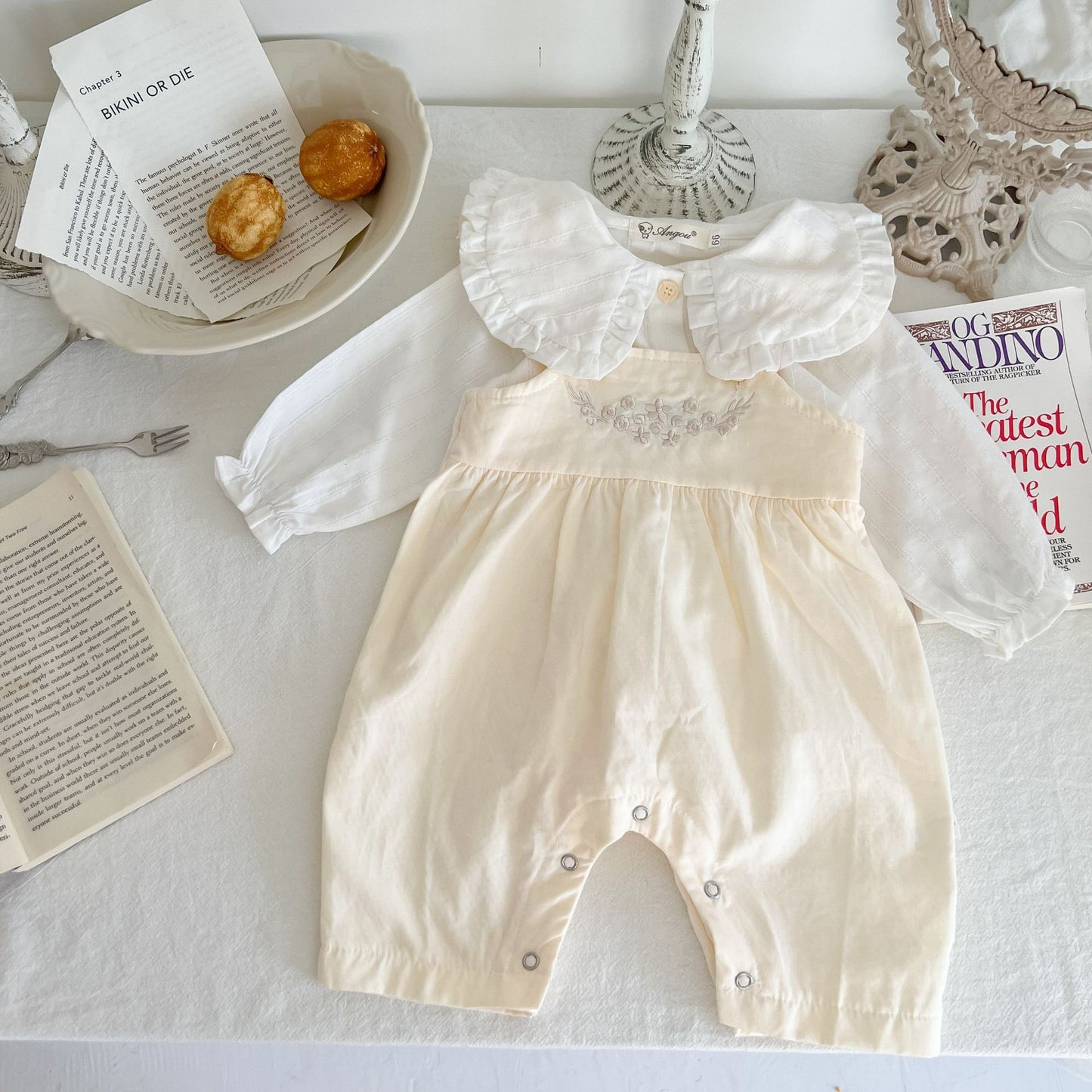 Baby Girl's Romper 2-Piece Set