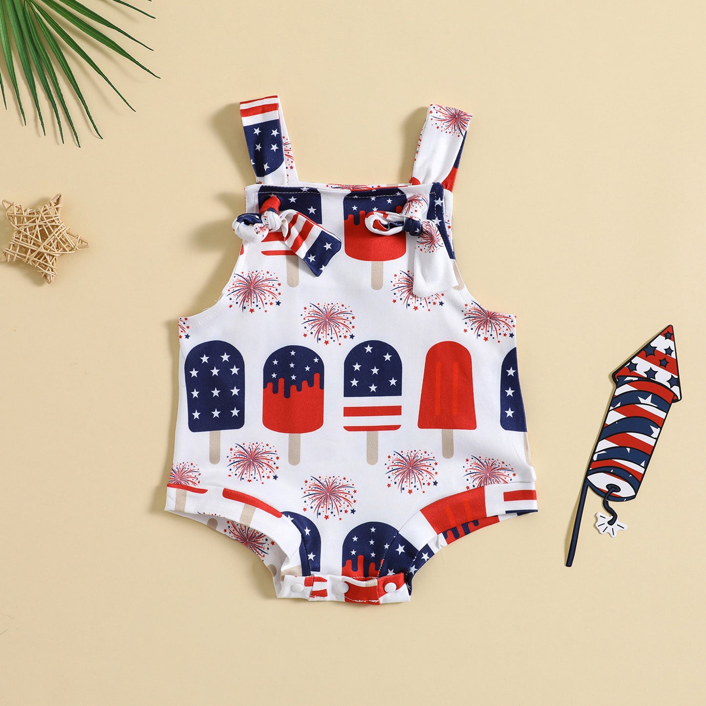 Baby's Knotted Suspender Pants Onesies