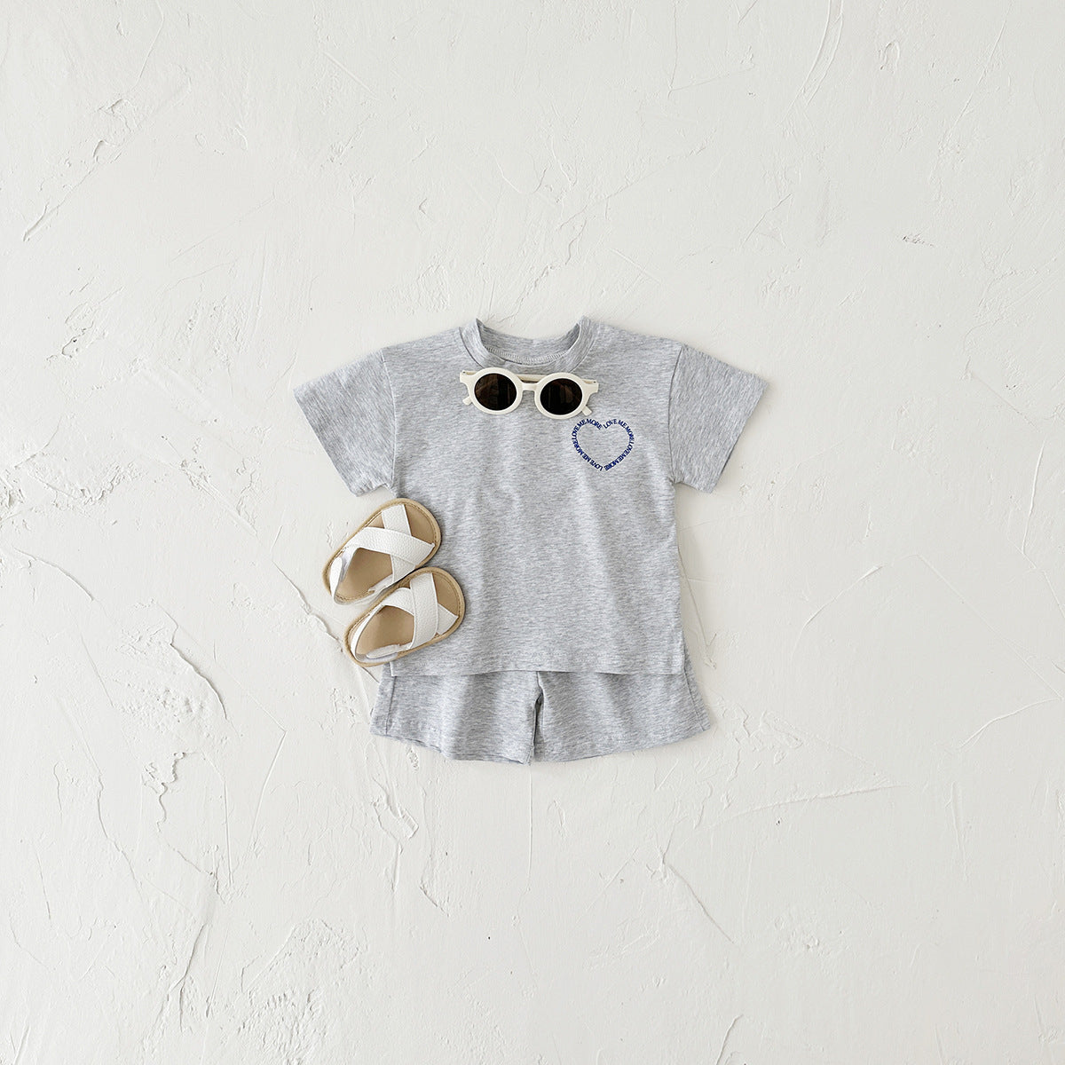 Baby's Short Sleeve "Love Me More" 2-Piece Set