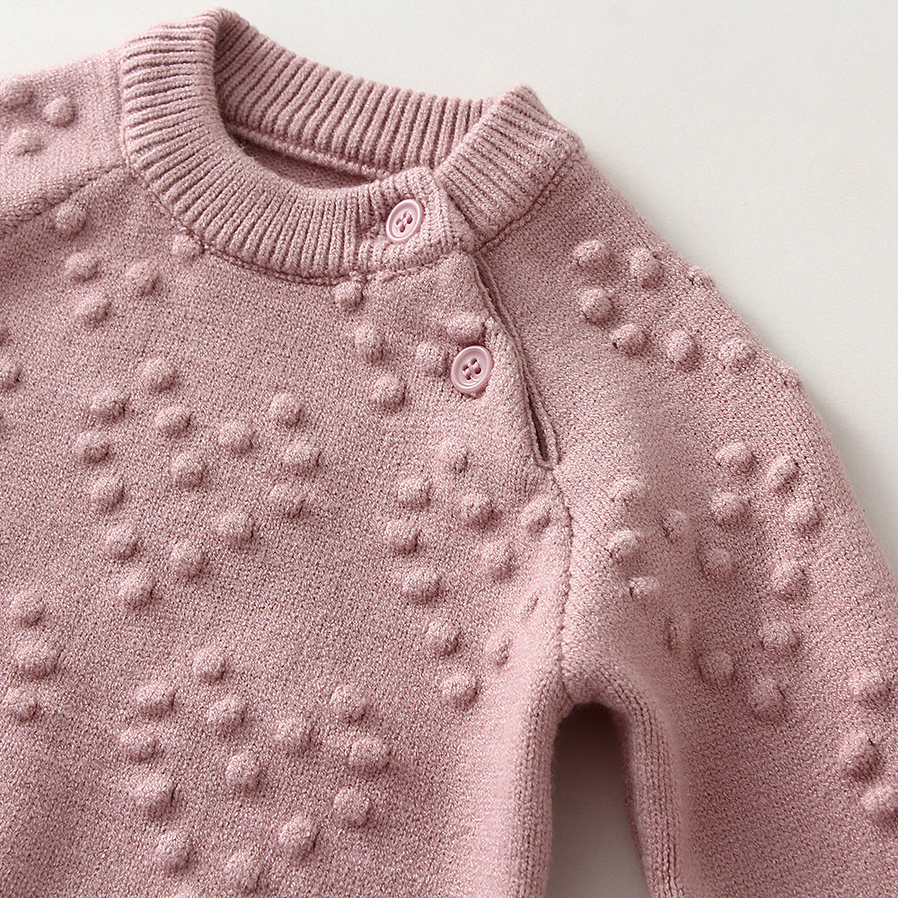 Baby's Knitted Sweater And Pants 2-Piece Set