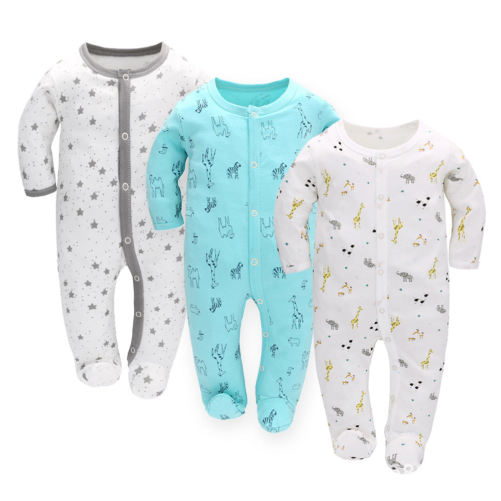 Set of 3 Baby's Jumpsuit Long Sleeve Romper Onesies